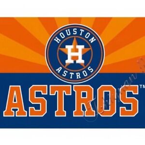 Houston Astros MLB Baseball Flag Banner Man Cave Decor Sports Team Grommet 5'x3'